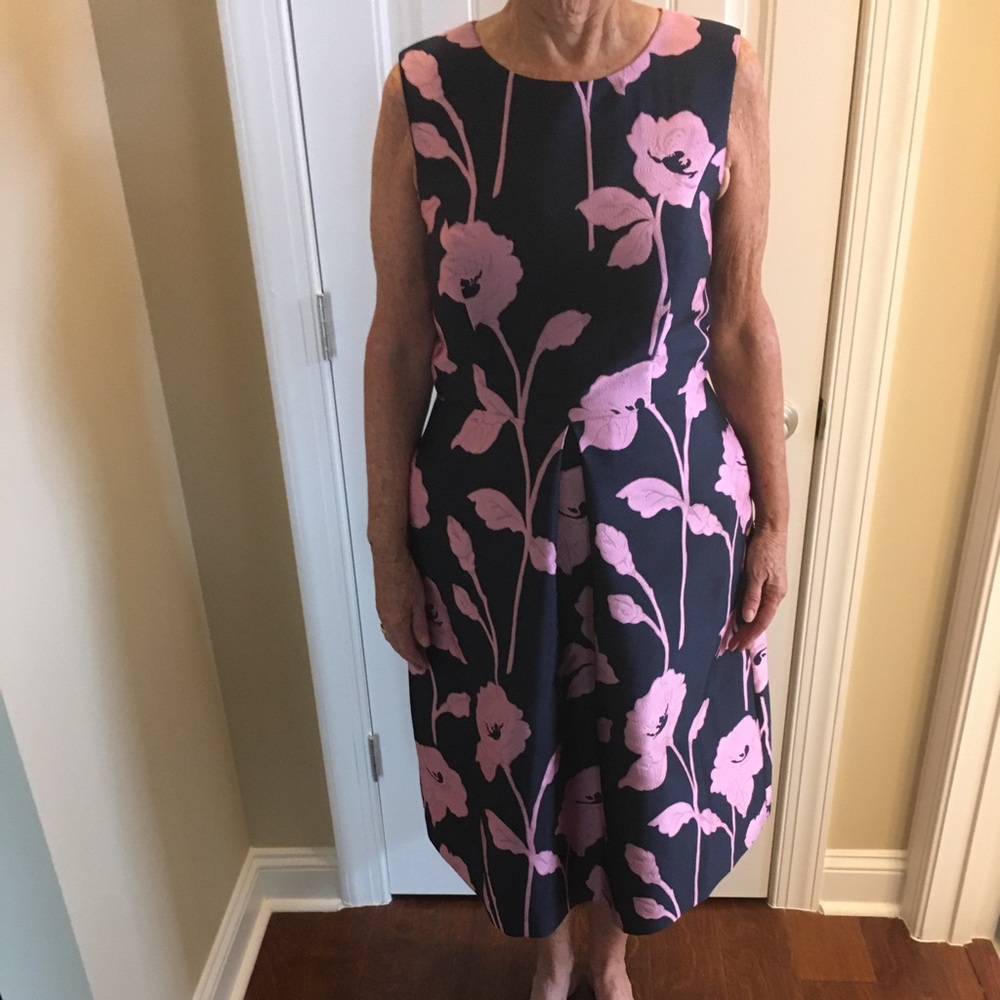 Kay Unger Womens Nola Floral Jacquard Midi 14